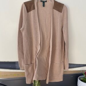 Ralph Lauren Beige Open Front Cardigan